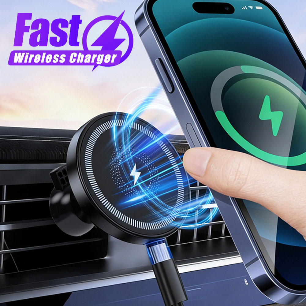 Wireless Car Charger Mount Fast Charging - 자석식 무선 차량용 충전기 에어벤트 폰