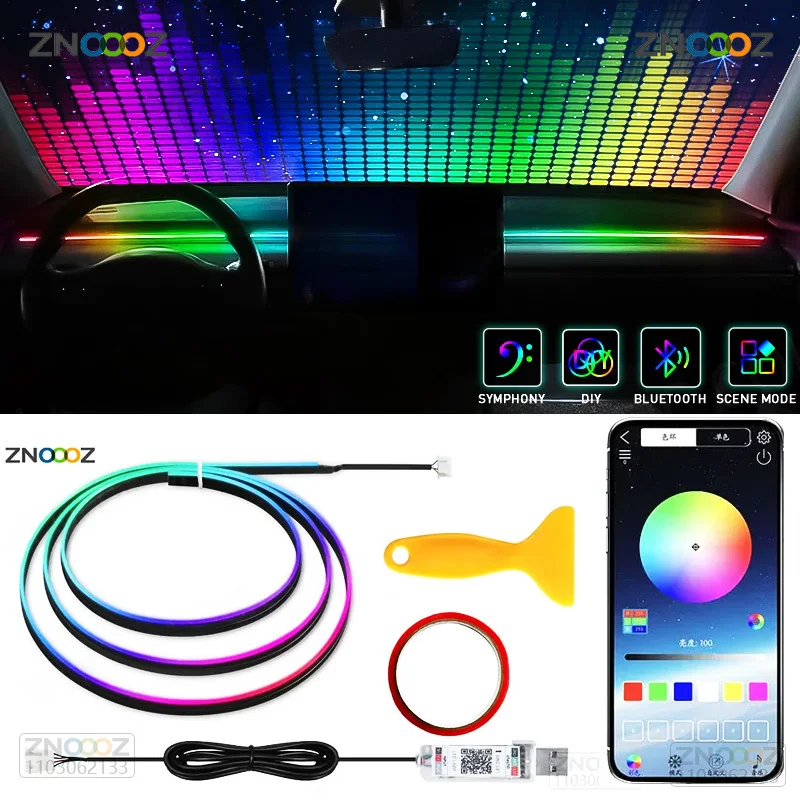 Led Ambient Interior Car Lights App Control - ZNOOOZ 자동차 주변 조명 LED 인테리어