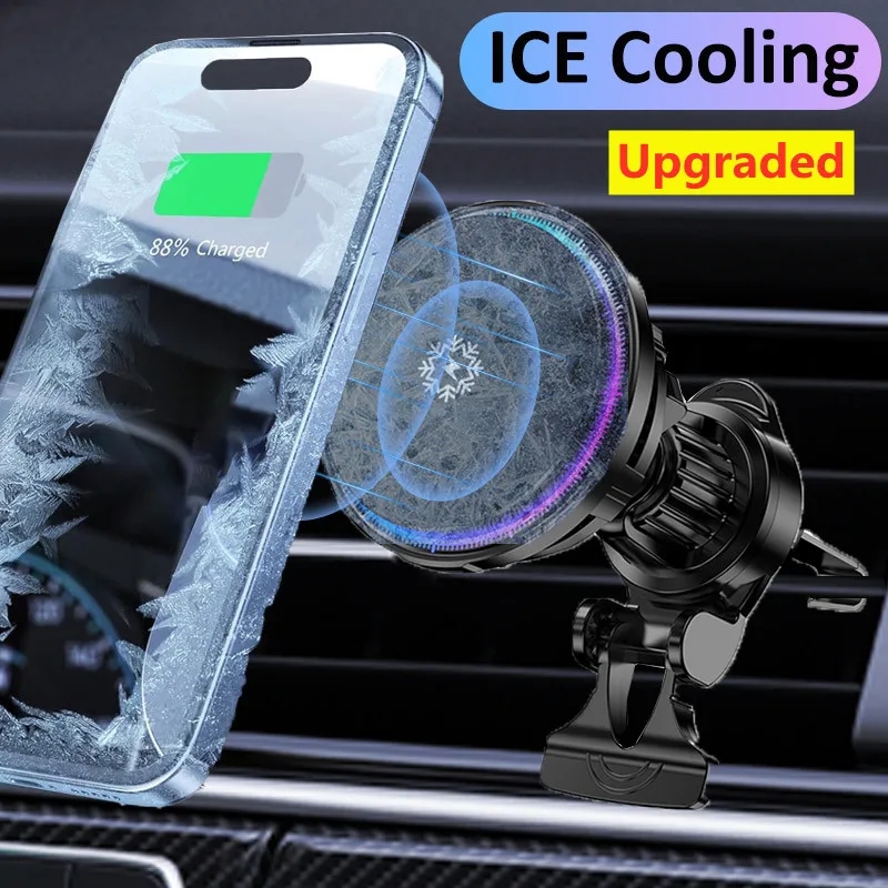 Wireless Car Charger Mount Fast Charging - 아이스 쿨링 마그네틱 무선 차량용 충전기