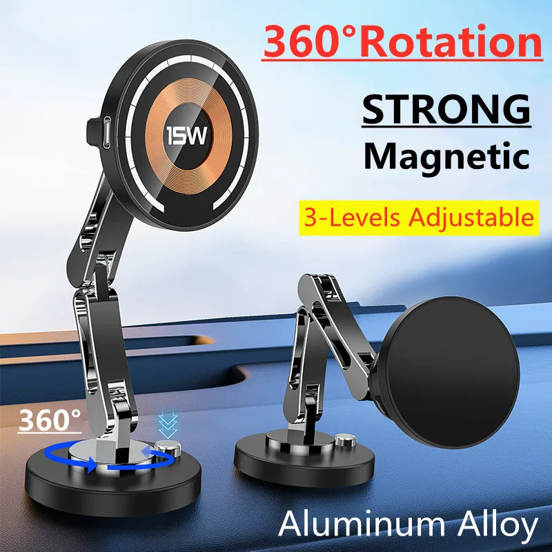 Wireless Car Charger Mount Fast Charging - 마그네틱 자동차 무선 충전기 스탠드, 자석