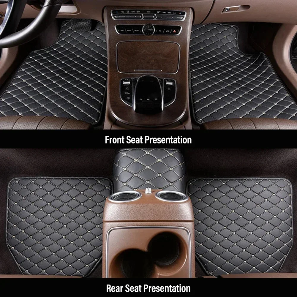 Car Floor Mats Universal Waterproof Leather - 자동차 바닥 매트 4개 세트, 범용
