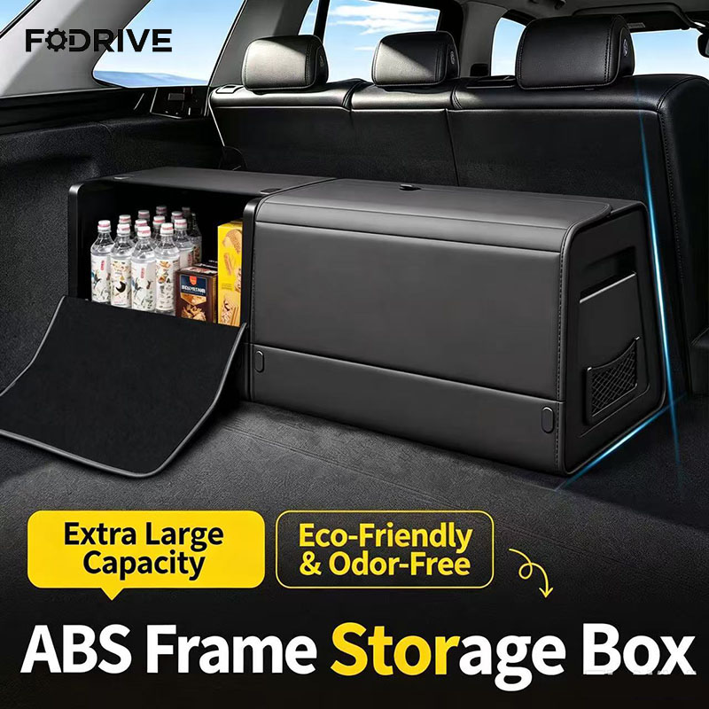 Car Trunk Organizer Foldable Storage Box - 차량 트렁크 정리함 나파 가죽 대용량