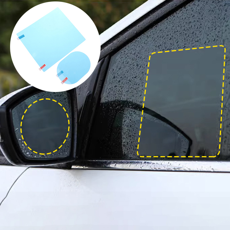 Anti Glare Car Rearview Mirror Film - 4Pcs 안티 안개 눈부심 방지 방수