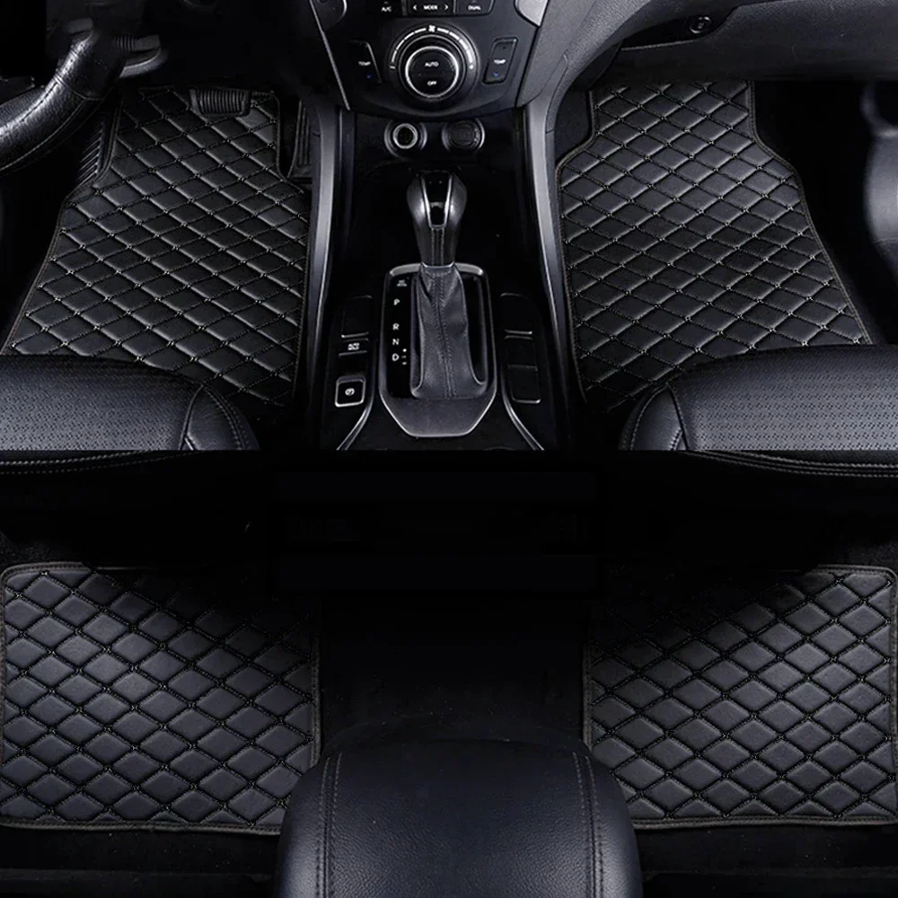 Car Floor Mats Universal Waterproof Leather - 자동차 바닥 매트 4개 세트, 범용