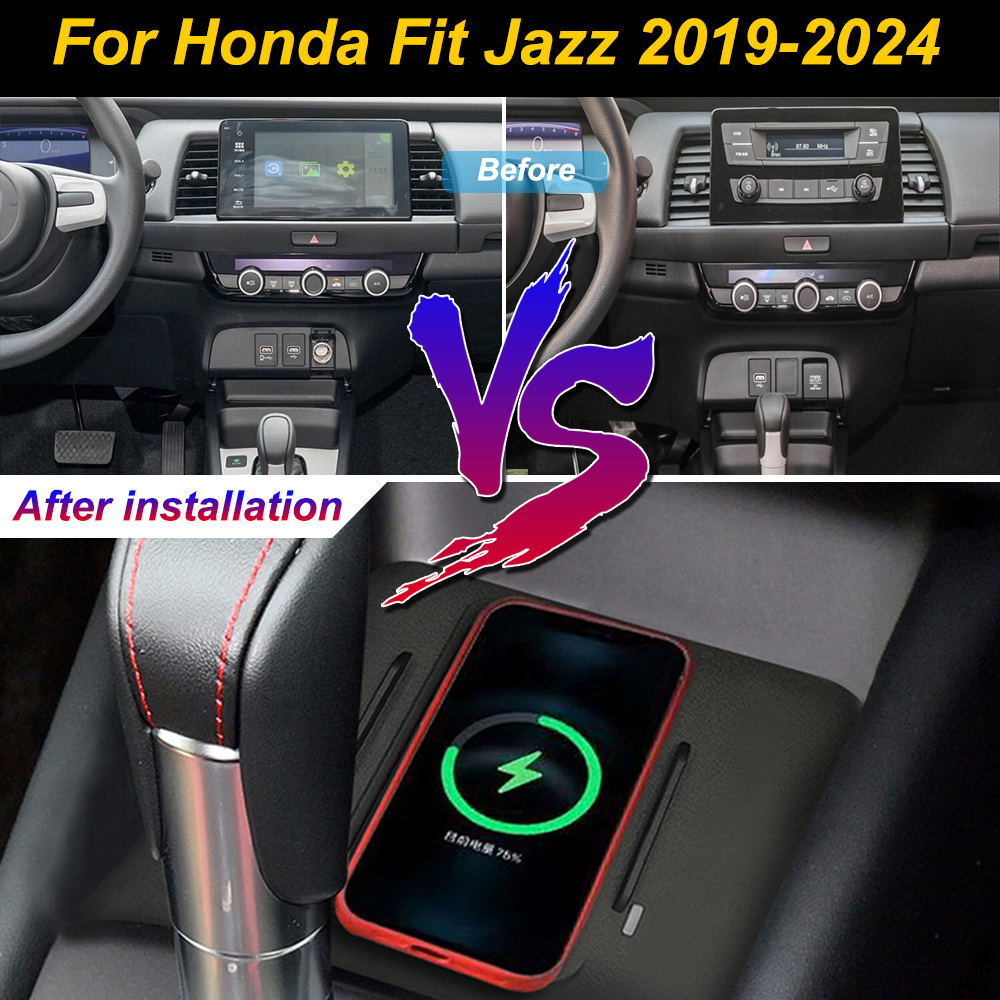Wireless Car Charger Mount Fast Charging - 혼다 피트 재즈 2019-2024 차량용 2