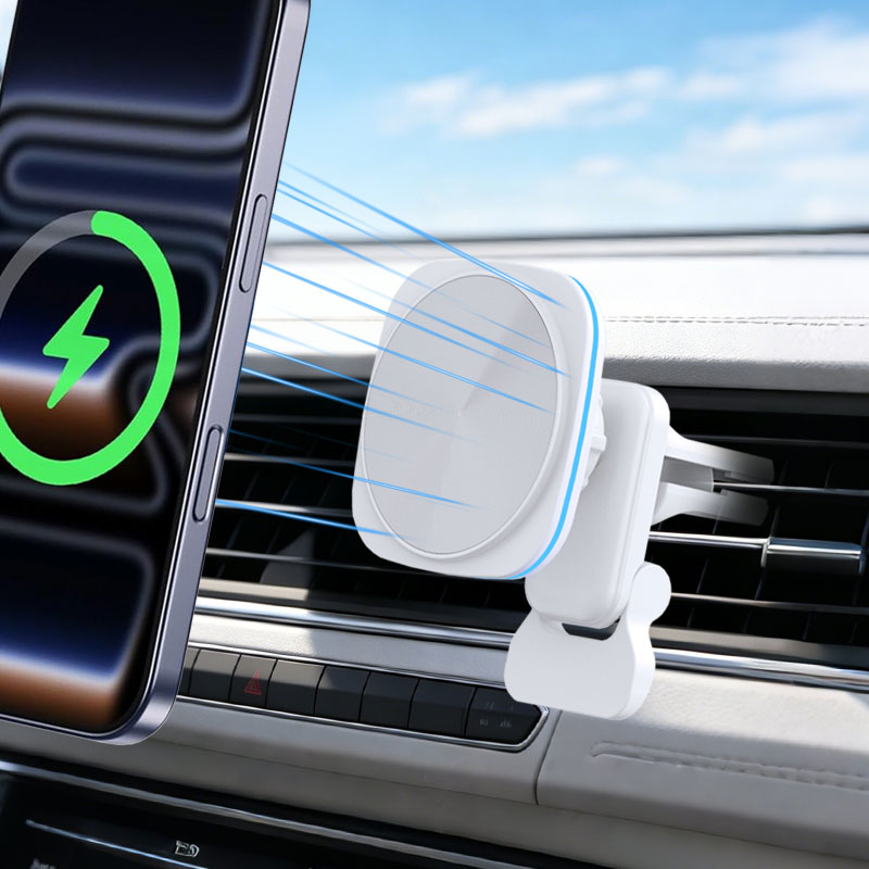 Magnetic Phone Holder For Car Vent - 15W 마그네틱 차량용 무선 충전기 LED