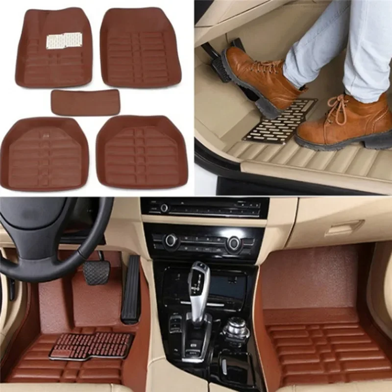 Car Floor Mats Universal Waterproof Leather - 보편성을위한 새로운 고급 가죽 자동차 바닥