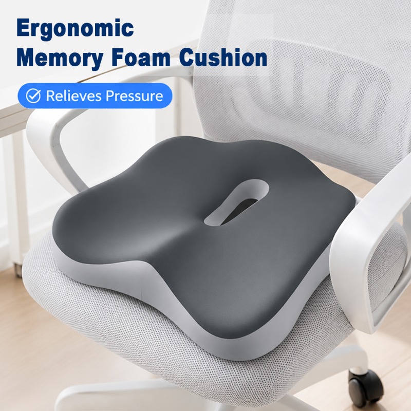 Memory Foam Car Neck Pillow Lumbar Support - 1 Pcs 인체 공학적 메모리 폼