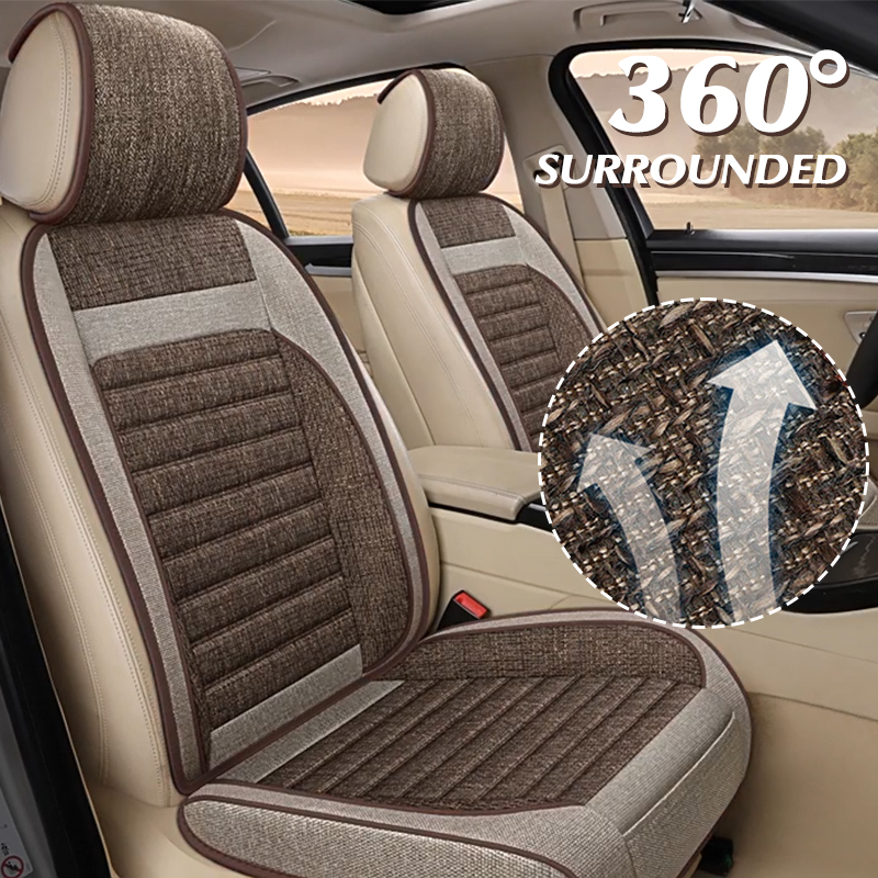 Leather Car Seat Covers Full Set Universal - 유니버셜 린넨 풀세트 카시트 커버 360