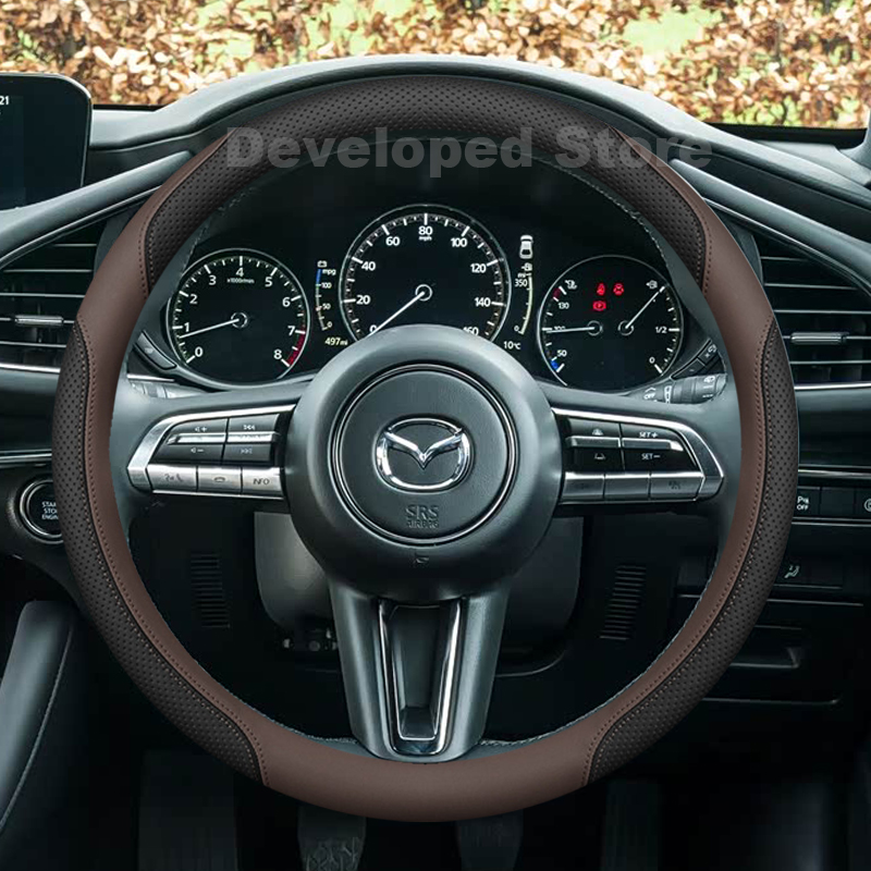 Car Steering Wheel Cover Anti Slip Breathable - 마쓰다 3 악셀라 BP 마쓰다 3