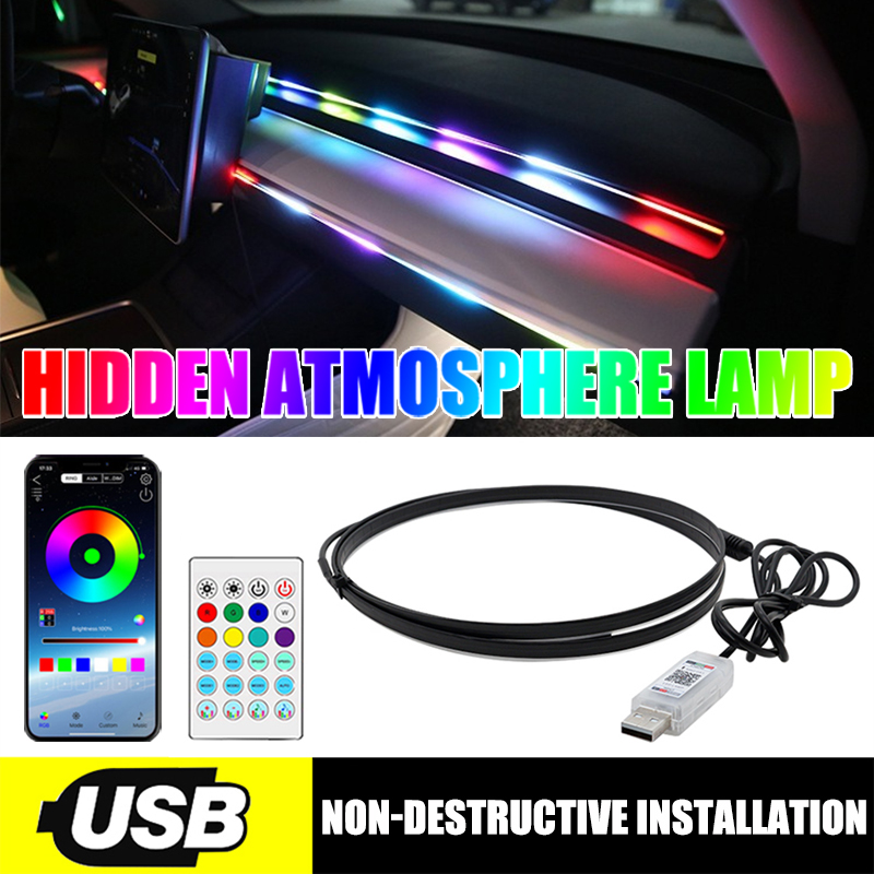 Led Ambient Interior Car Lights App Control - 자동차 LED 주변 조명 64 색