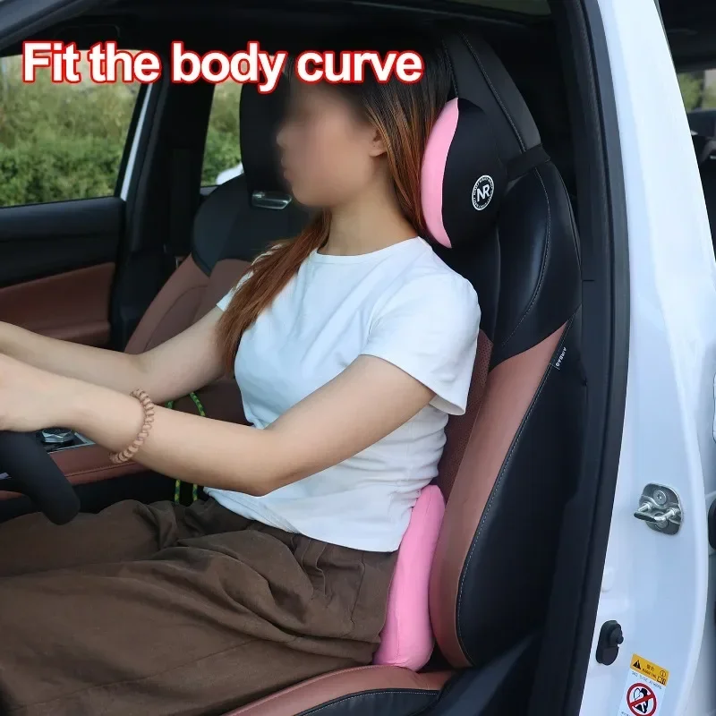 Memory Foam Car Neck Pillow Lumbar Support - 운전 편의성을 위한 차량용 등받이 쿠션