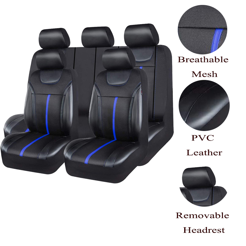 오토킹 PU 가죽 및 메쉬 천 소재 유니버셜 카시트 커 - Leather Car Seat Covers Full Set Universal 리뷰 및 가격