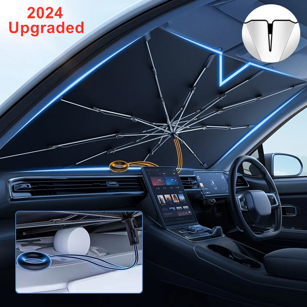 새로운 업그레이드 된 자동차 앞 유리 차양 안티 uv  - Car Sunshade Windshield Umbrella Foldable 리뷰 및 가격