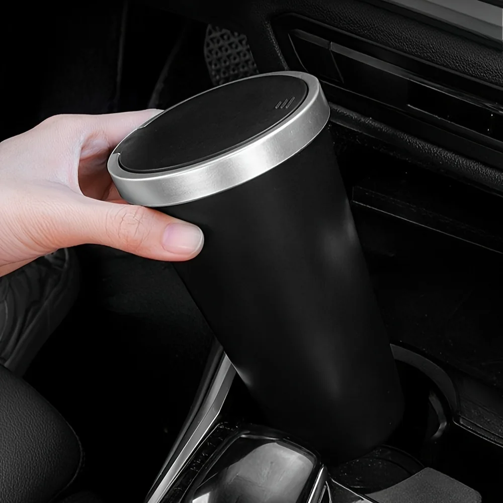 컵 홀더용 보관함 간편한 누름 팝업 뚜껑이 있는 소형  - Waterproof Car Trash Can With Lid 리뷰 및 가격