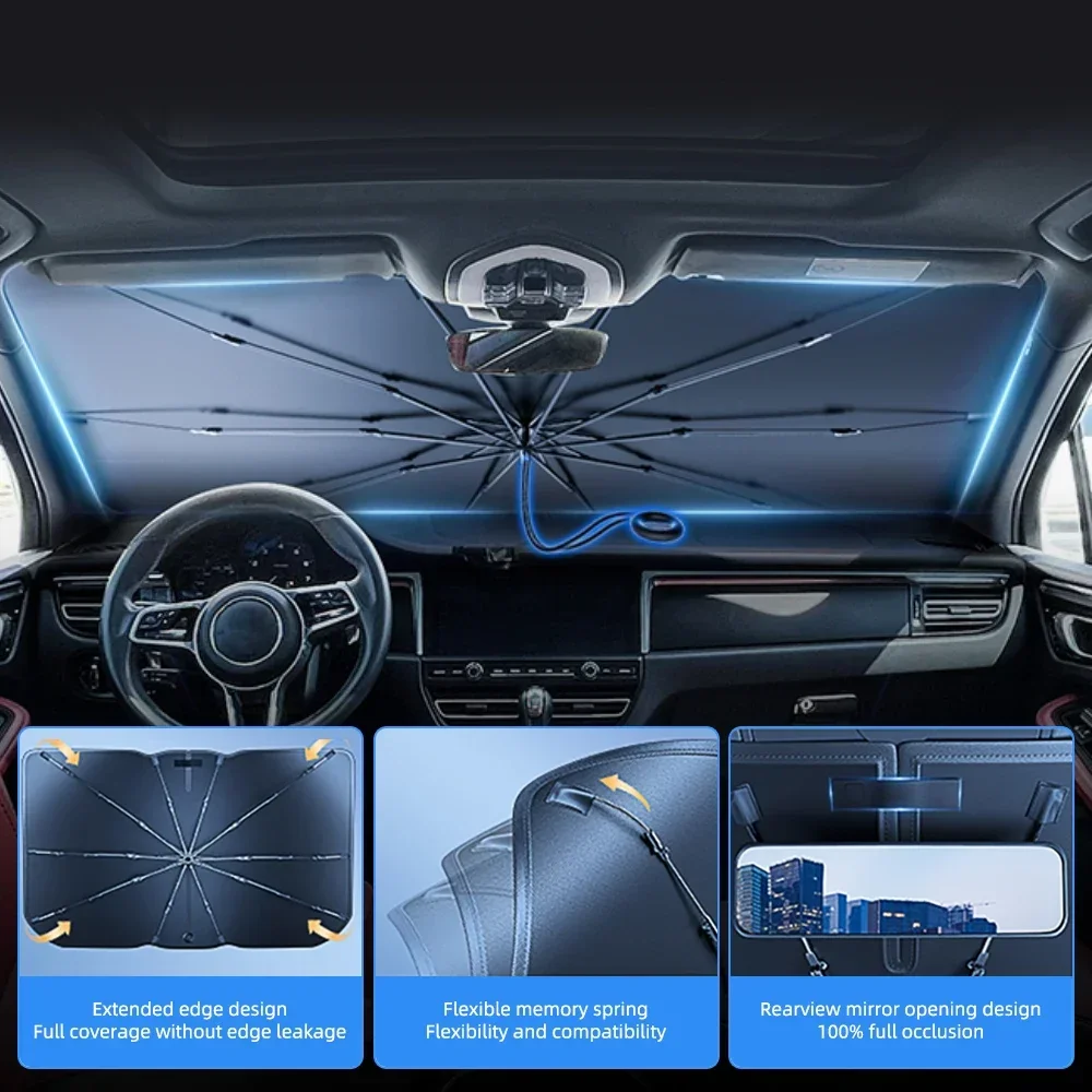 자동차 앞유리 차양막 접이식 우산형 햇빛 가리개 UV  - Car Sunshade Windshield Umbrella Foldable 리뷰 및 가격