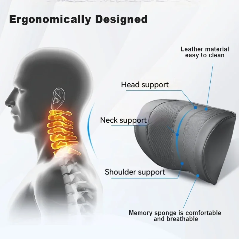 가죽 자동차 좌석 머리 받침 쿠션 다기능 메모리 폼 자 - Memory Foam Car Neck Pillow Lumbar Support 리뷰 및 가격