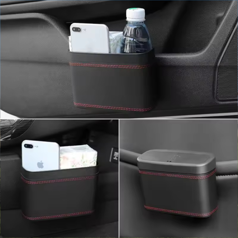 소형 휴대용 차량 쓰레기통, 간편 팝업 뚜껑 자동 도어 - Waterproof Car Trash Can With Lid 리뷰 및 가격