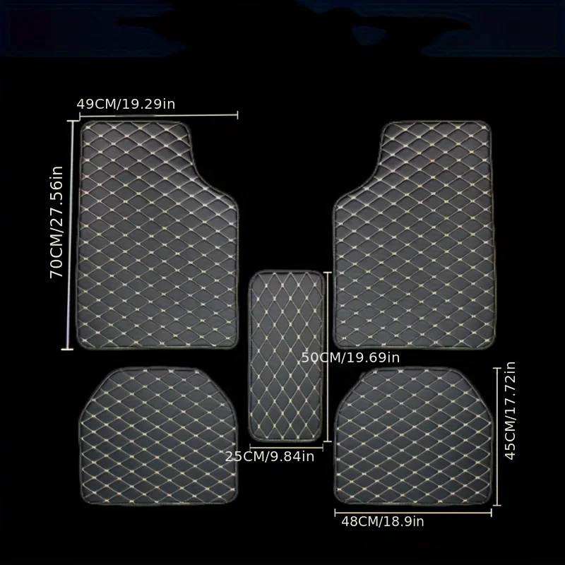 5Pcs 범용 PU 가죽 자동차 바닥 매트, 방수 내마 - Car Floor Mats Universal Waterproof Leather 리뷰 및 가격