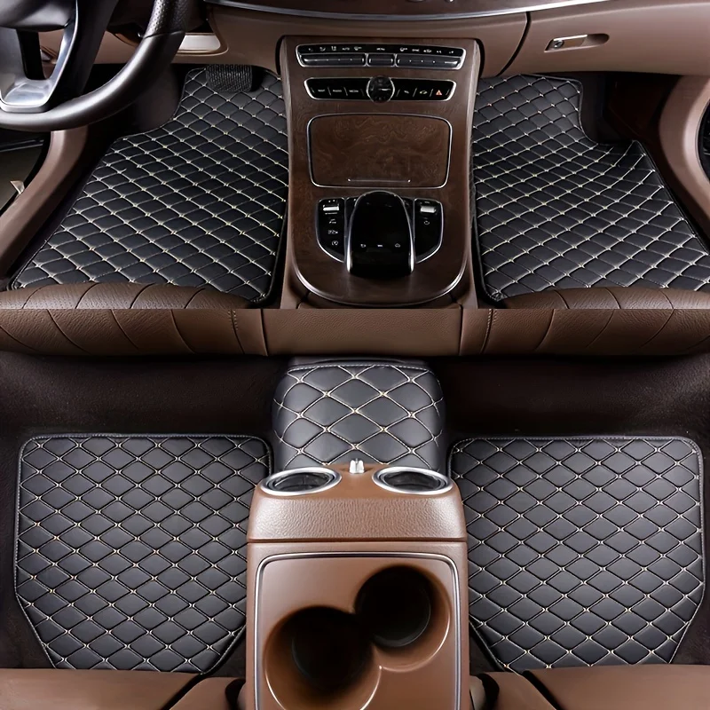 5Pcs 범용 PU 가죽 자동차 바닥 매트, 방수 내마 - Car Floor Mats Universal Waterproof Leather 리뷰 및 가격