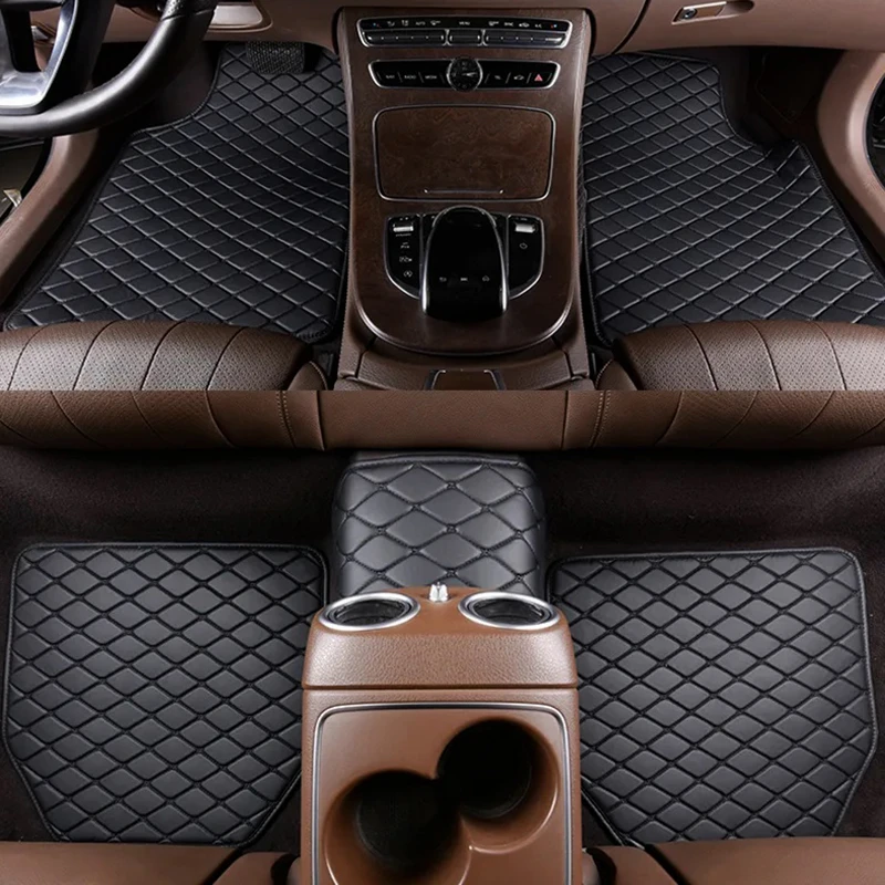 자동차 바닥 매트 5Pcs 유니버설 품질 PU 가죽 방 - Car Floor Mats Universal Waterproof Leather 리뷰 및 가격