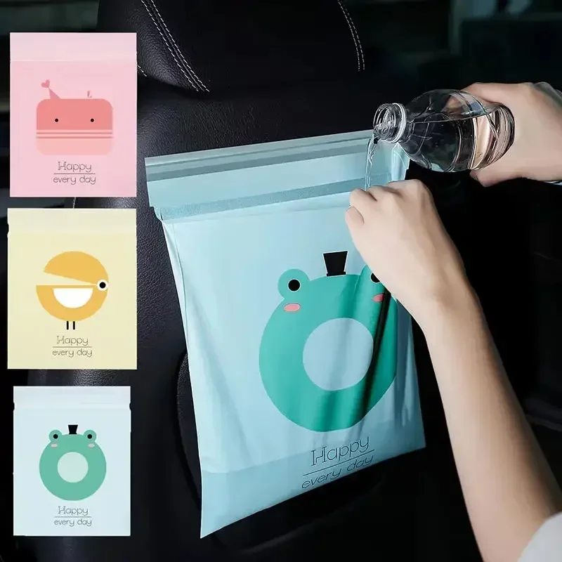 차량용 쓰레기봉투 15개입 일회용 방수 자동차 쓰레기통 - Waterproof Car Trash Can With Lid 리뷰 및 가격