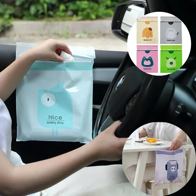 차량용 쓰레기봉투 15개입 일회용 방수 자동차 쓰레기통 - Waterproof Car Trash Can With Lid 리뷰 및 가격