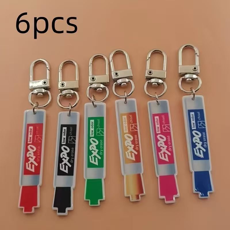 6개 아크릴 펜 키체인, 합금 하이킹 버클, 가방 및  - Car Accessories 리뷰 및 가격