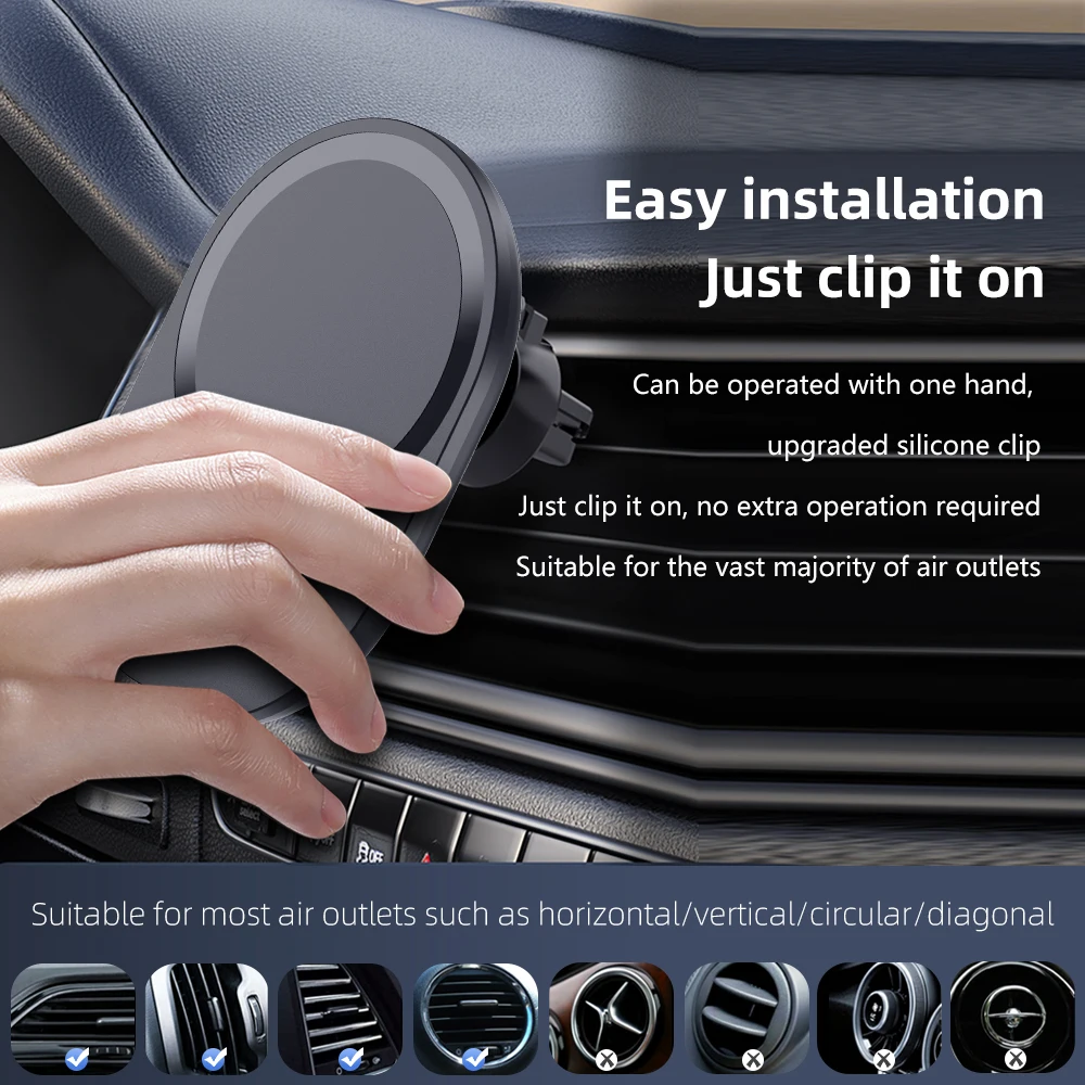 미니 마그네틱 무선 자동차 충전기 에어벤트 폰 홀더 스 - Magnetic Phone Holder For Car Vent 리뷰 및 가격