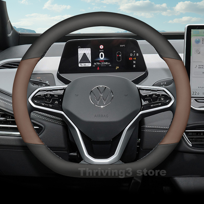 폭스바겐 ID3 ID4 ID7 2025 2021-202 - Car Steering Wheel Cover Anti Slip Breathable 리뷰 및 가격