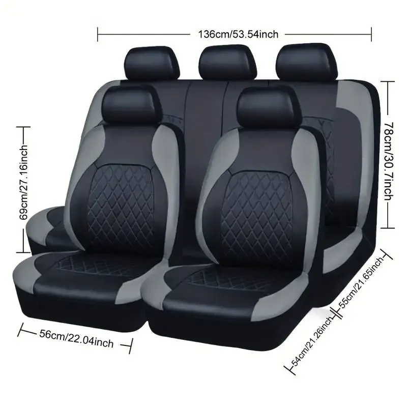 유니버설 인조가죽 자동차 시트 커버 풀세트 – 앞좌석과 - Leather Car Seat Covers Full Set Universal 리뷰 및 가격
