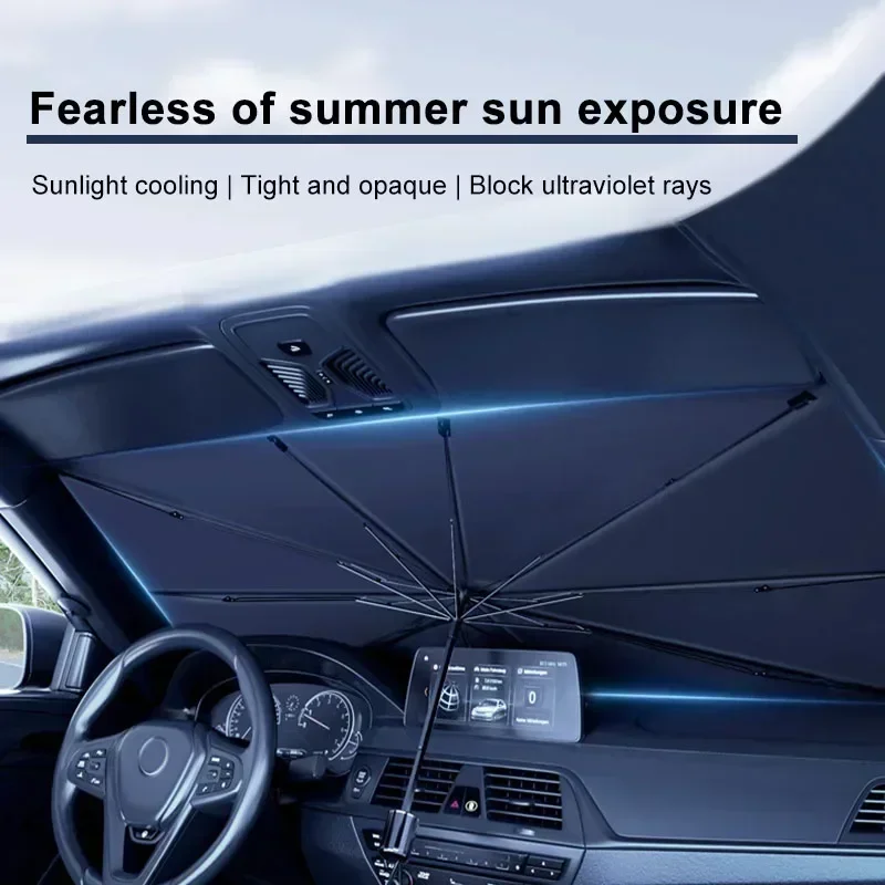 차량용 햇빛 가리개, 앞유리 우산형 햇빛 차단막, 접이 - Car Sunshade Windshield Umbrella Foldable 리뷰 및 가격