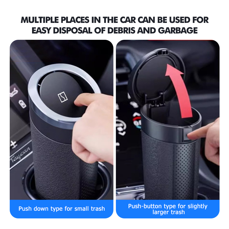 자동차 쓰레기통 방수 프레스 타입 다용도 쓰레기통 Ze - Waterproof Car Trash Can With Lid 리뷰 및 가격
