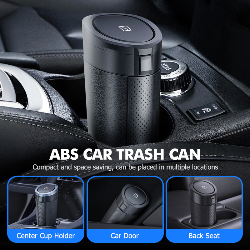 자동차 쓰레기통 방수 프레스 타입 다용도 쓰레기통 Ze - Waterproof Car Trash Can With Lid 리뷰 및 가격