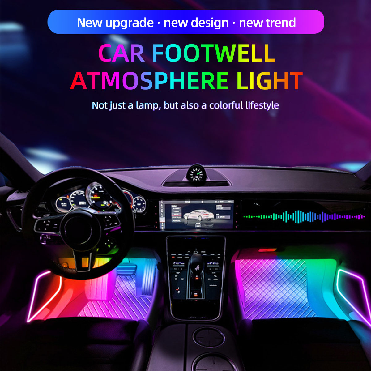 2/4in1 12/18 LED RGB 레인보우 분위기  - Led Ambient Interior Car Lights App Control 리뷰 및 가격