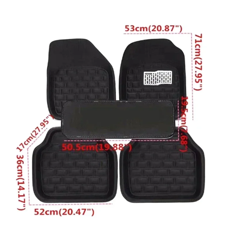 5pcs 프리미엄 쉬운 깨끗한 방수 자동 발 패드 범용 - Car Floor Mats Universal Waterproof Leather 리뷰 및 가격
