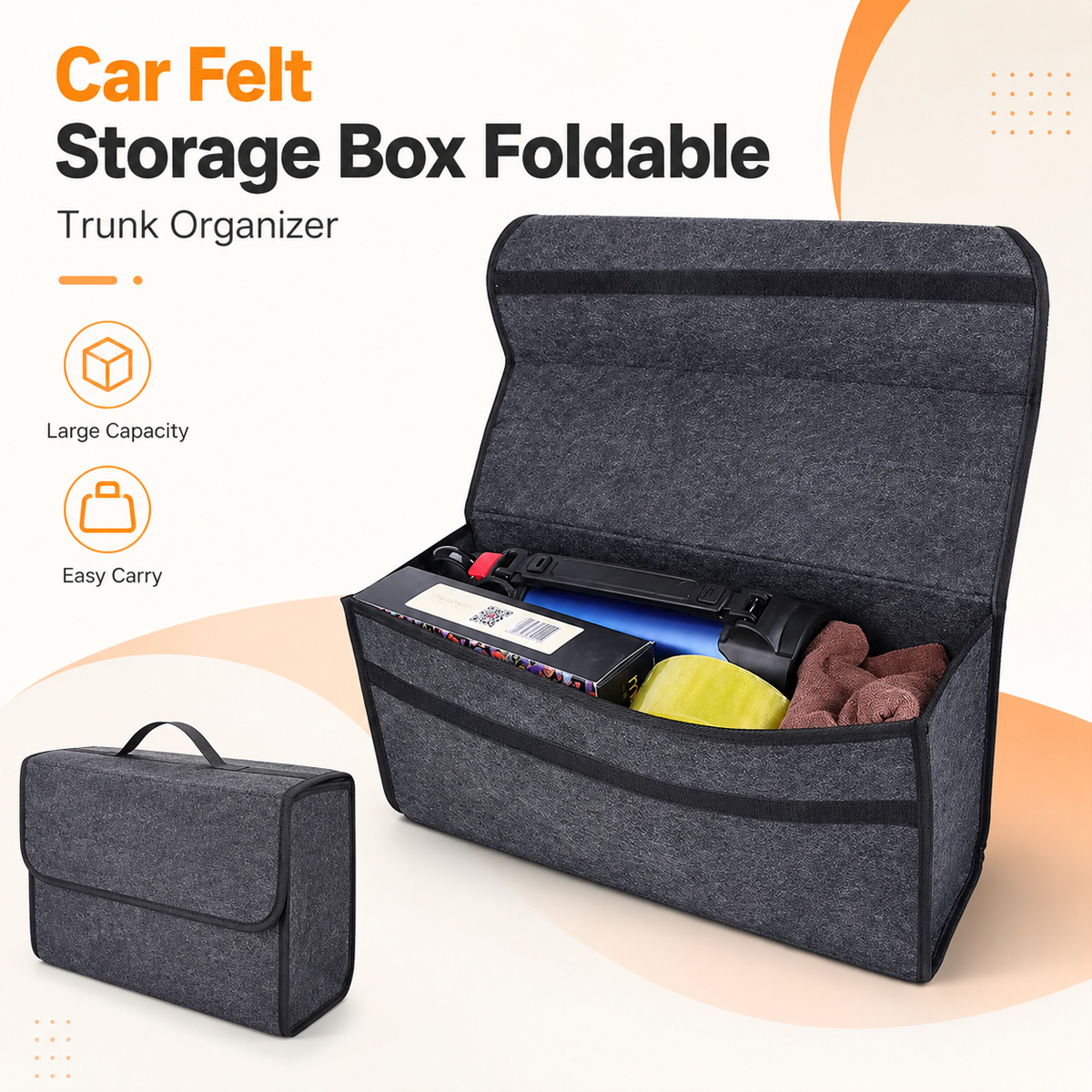 YONGRUN 접이식 펠트 자동차 보관함 자동차 트렁크 - Car Trunk Organizer Foldable Storage Box 리뷰 및 가격
