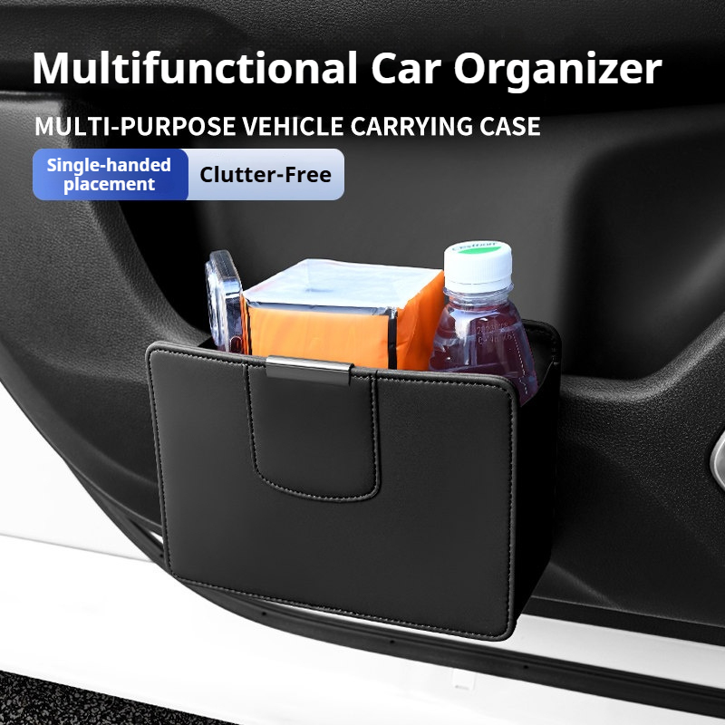 차량용 쓰레기통 걸이형 가죽 쓰레기봉투 시트백 수납함  - Waterproof Car Trash Can With Lid 리뷰 및 가격