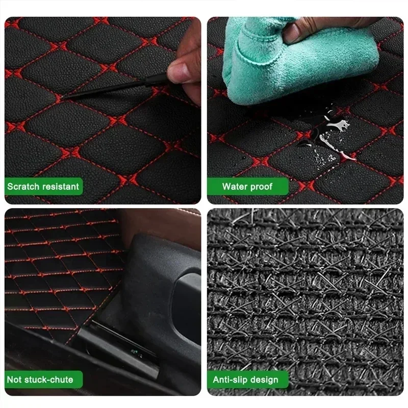 자동차 바닥 매트 4개 세트, 범용 PU 가죽 방수 자 - Car Floor Mats Universal Waterproof Leather 리뷰 및 가격
