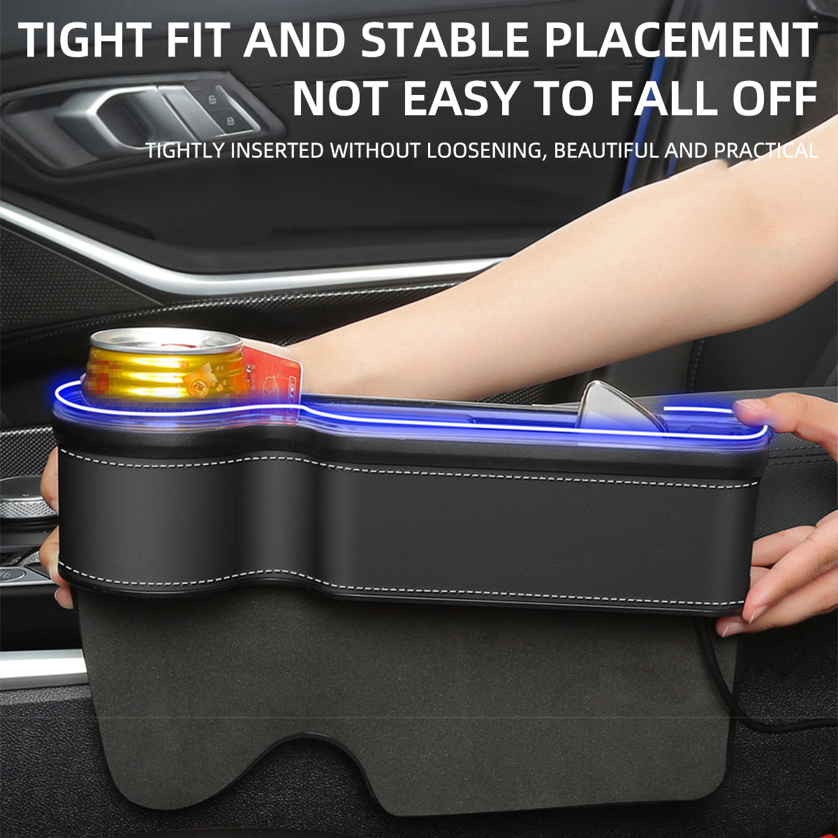 차량 시트 틈새 컵홀더 RGB 변색 LED 차량 틈새  - Seat Gap Filler Organizer With Usb Charger 리뷰 및 가격