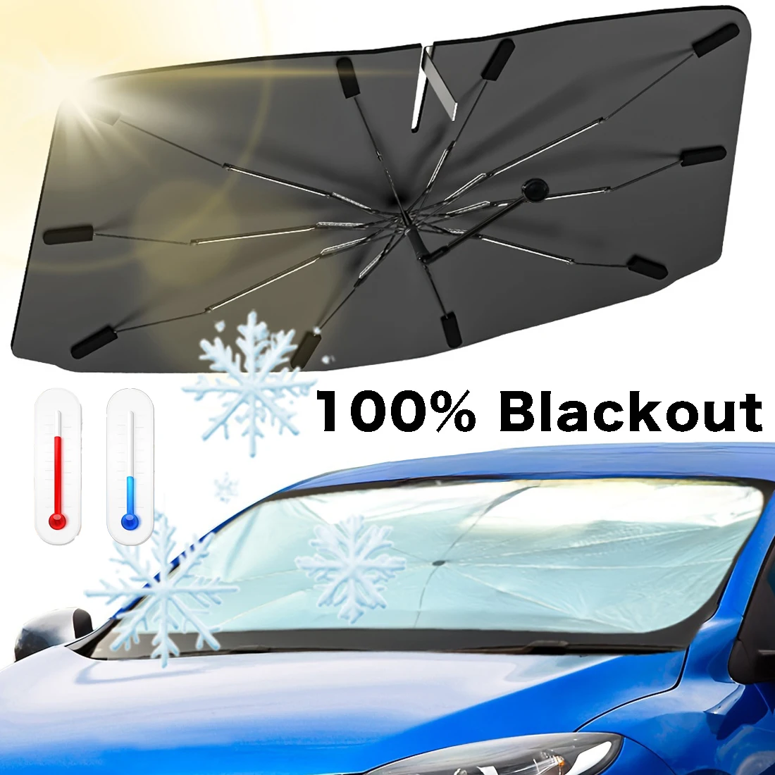 다목적 편리한 접이식 자동차 앞유리 차양막 내부 보호  - Car Sunshade Windshield Umbrella Foldable 리뷰 및 가격