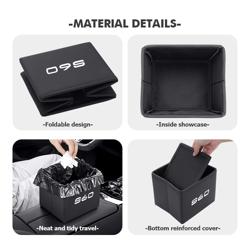 자동차 쓰레기통 접이식 쓰레기 방수 정리 가방 볼보 A - Waterproof Car Trash Can With Lid 리뷰 및 가격