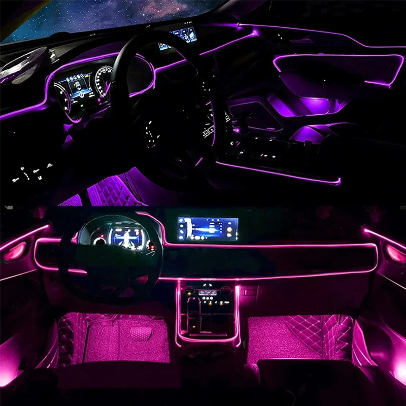 앱 제어 가능한 유연한 EL 와이어 조명, 분위기 조성 - Led Ambient Interior Car Lights App Control 리뷰 및 가격