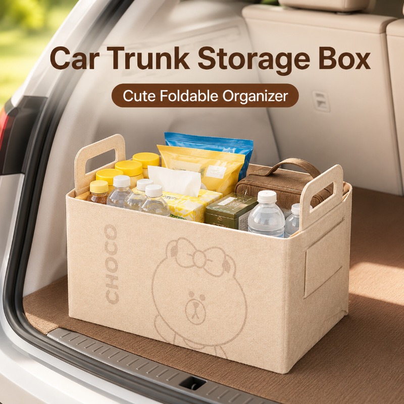 20L 대형 펠트 트렁크 정리함 귀여운 곰돌이 모양 접 - Car Trunk Organizer Foldable Storage Box 리뷰 및 가격