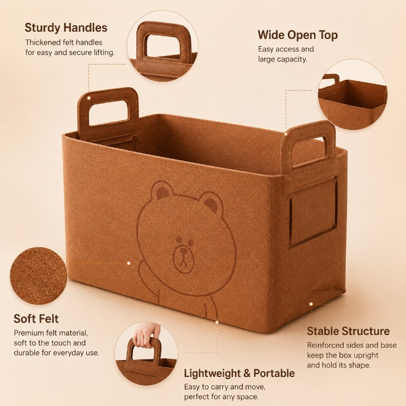 20L 대형 펠트 트렁크 정리함 귀여운 곰돌이 모양 접 - Car Trunk Organizer Foldable Storage Box 리뷰 및 가격