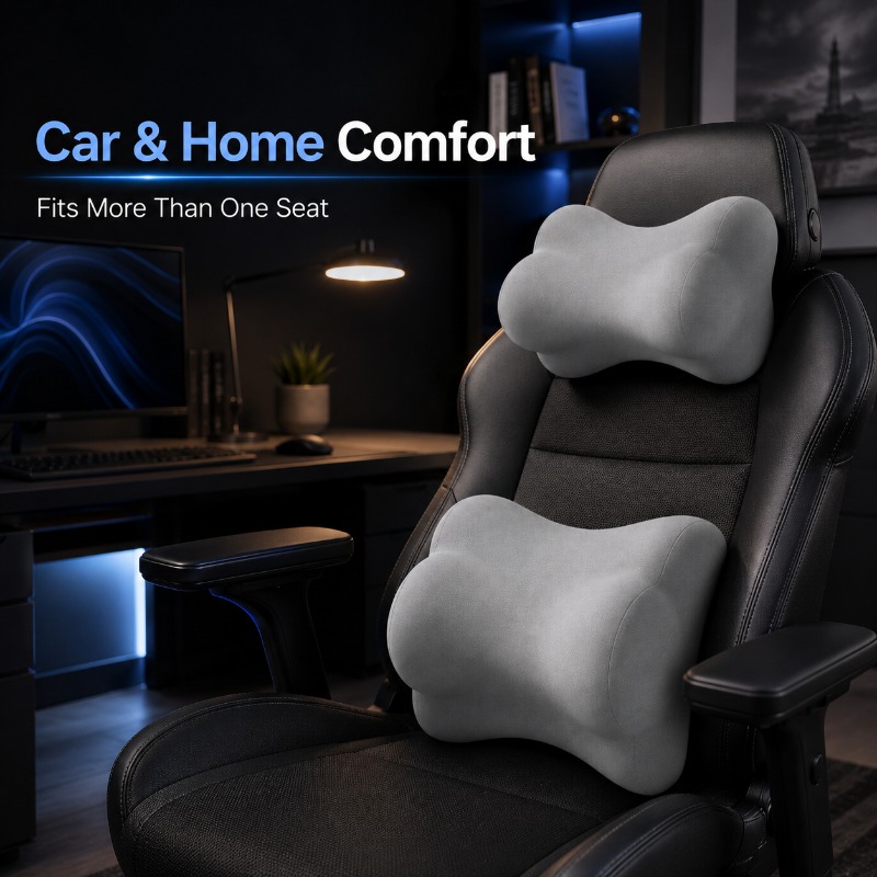 유니버설 자동차 헤드레스트 목베개 요추 지지 쿠션 메모 - Memory Foam Car Neck Pillow Lumbar Support 리뷰 및 가격