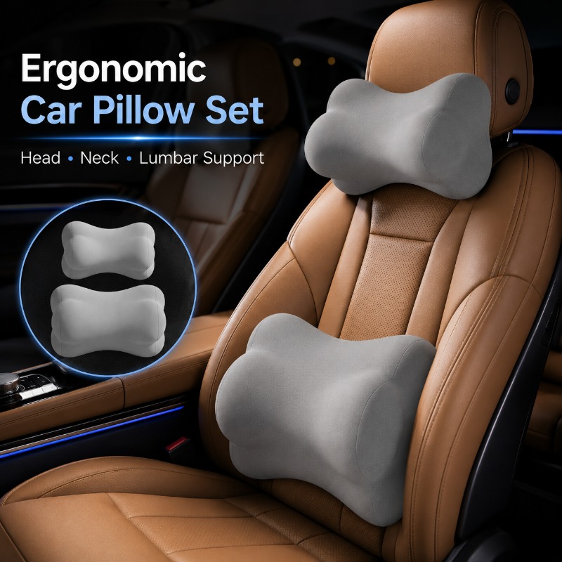 유니버설 자동차 헤드레스트 목베개 요추 지지 쿠션 메모 - Memory Foam Car Neck Pillow Lumbar Support 리뷰 및 가격