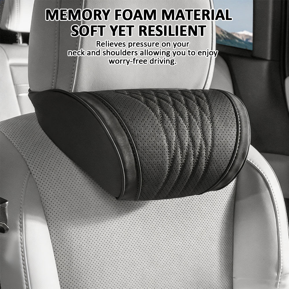 고급스러운 메모리폼 자동차 헤드레스트 쿠션, 인조 나파 - Memory Foam Car Neck Pillow Lumbar Support 리뷰 및 가격