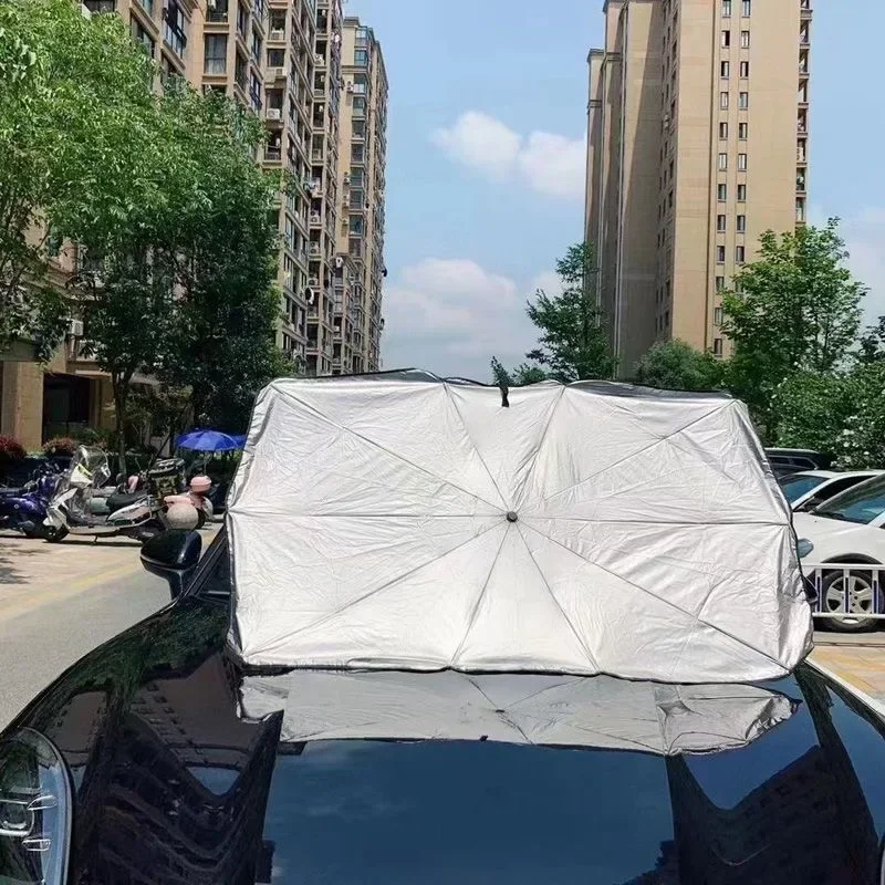 접이식 자동차 앞유리 차양 우산, 실버 접착제 UV 차 - Car Sunshade Windshield Umbrella Foldable 리뷰 및 가격