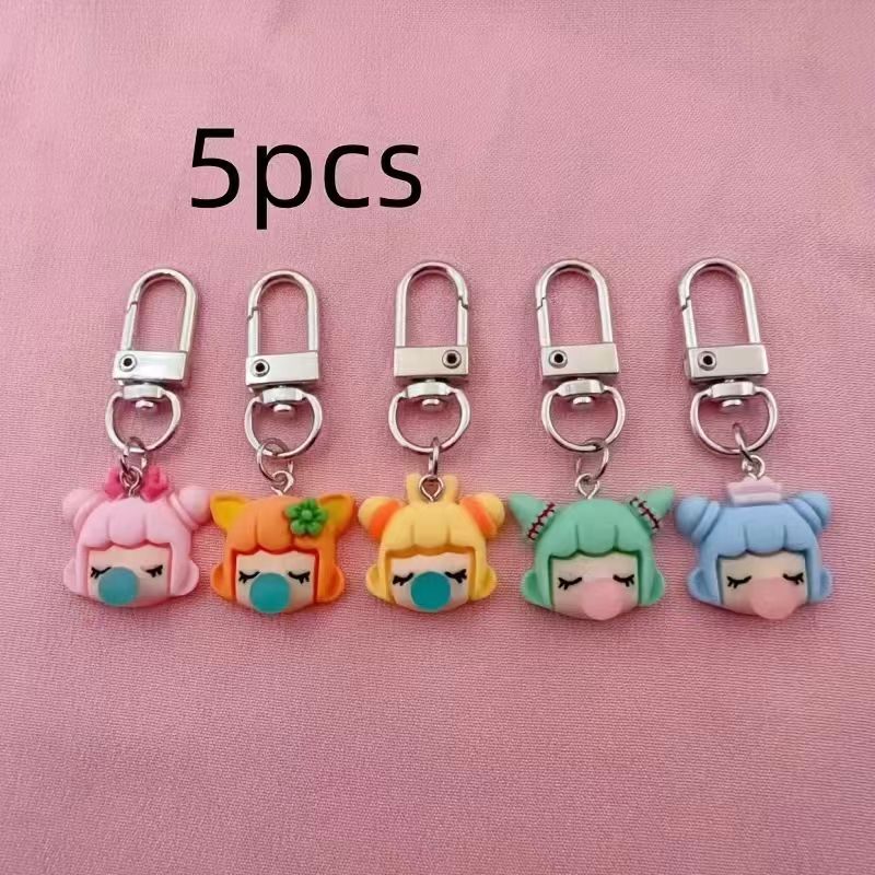 5개입 레진 소녀 열쇠고리, 가방 및 자동차 액세서리에 - Car Accessories 리뷰 및 가격